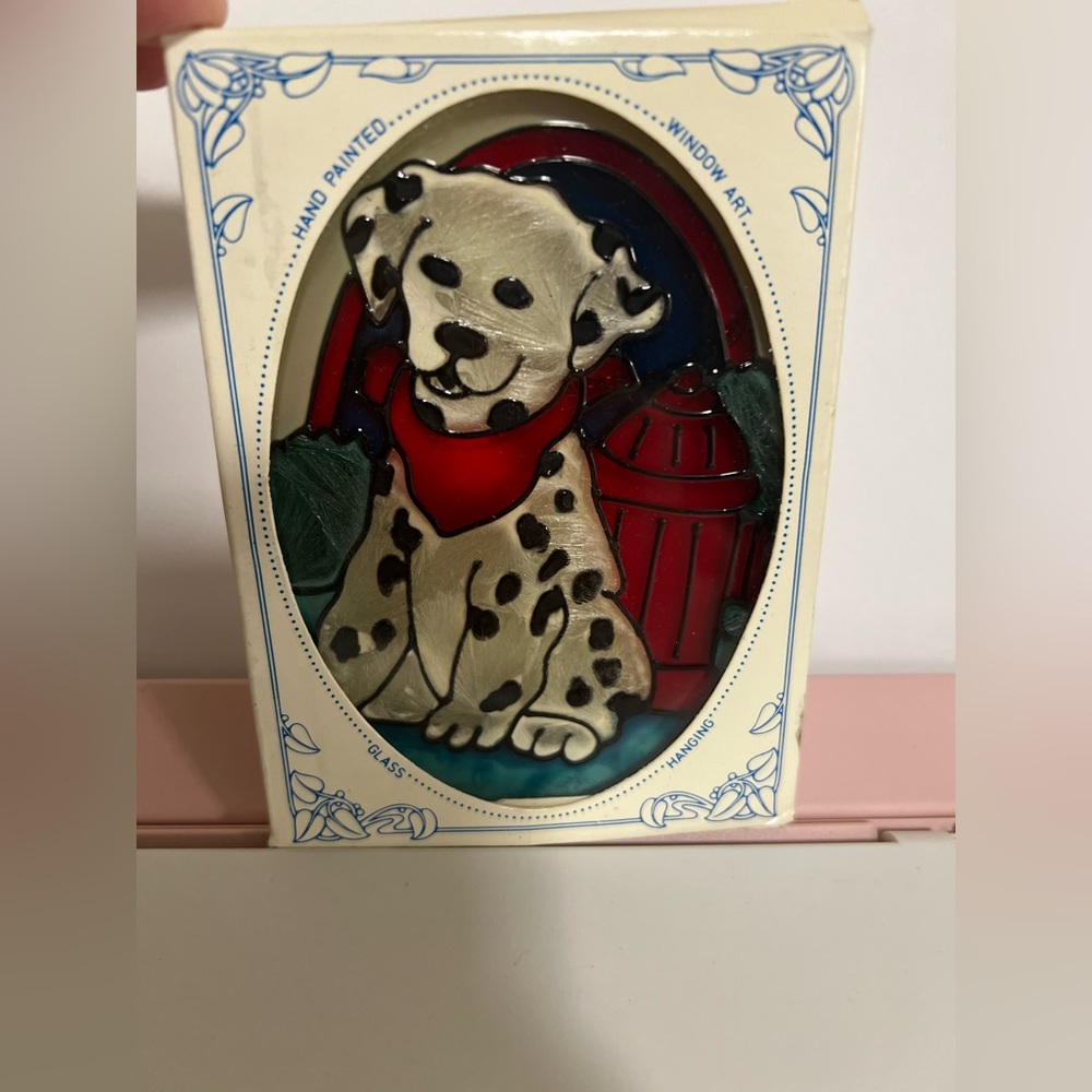 Joan Baker Designs Dalmatian Puppy Stained Glass Window Sun Catcher